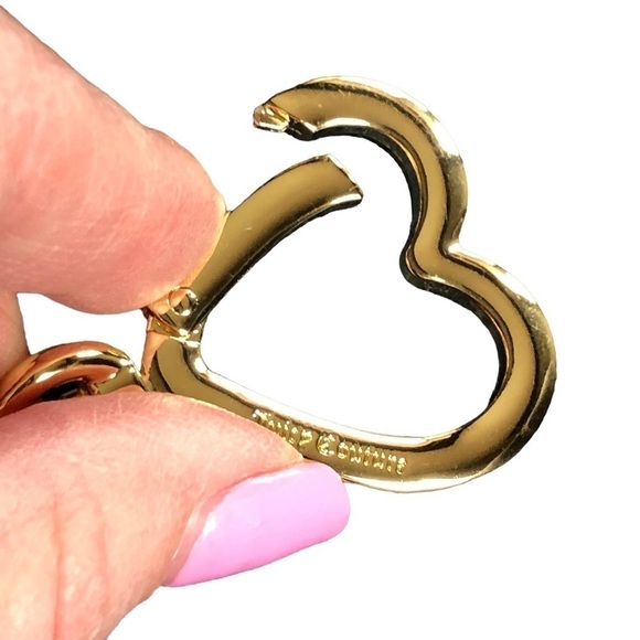 Juicy Couture Card Case Gold Keychain New Red - Picture 4 of 7